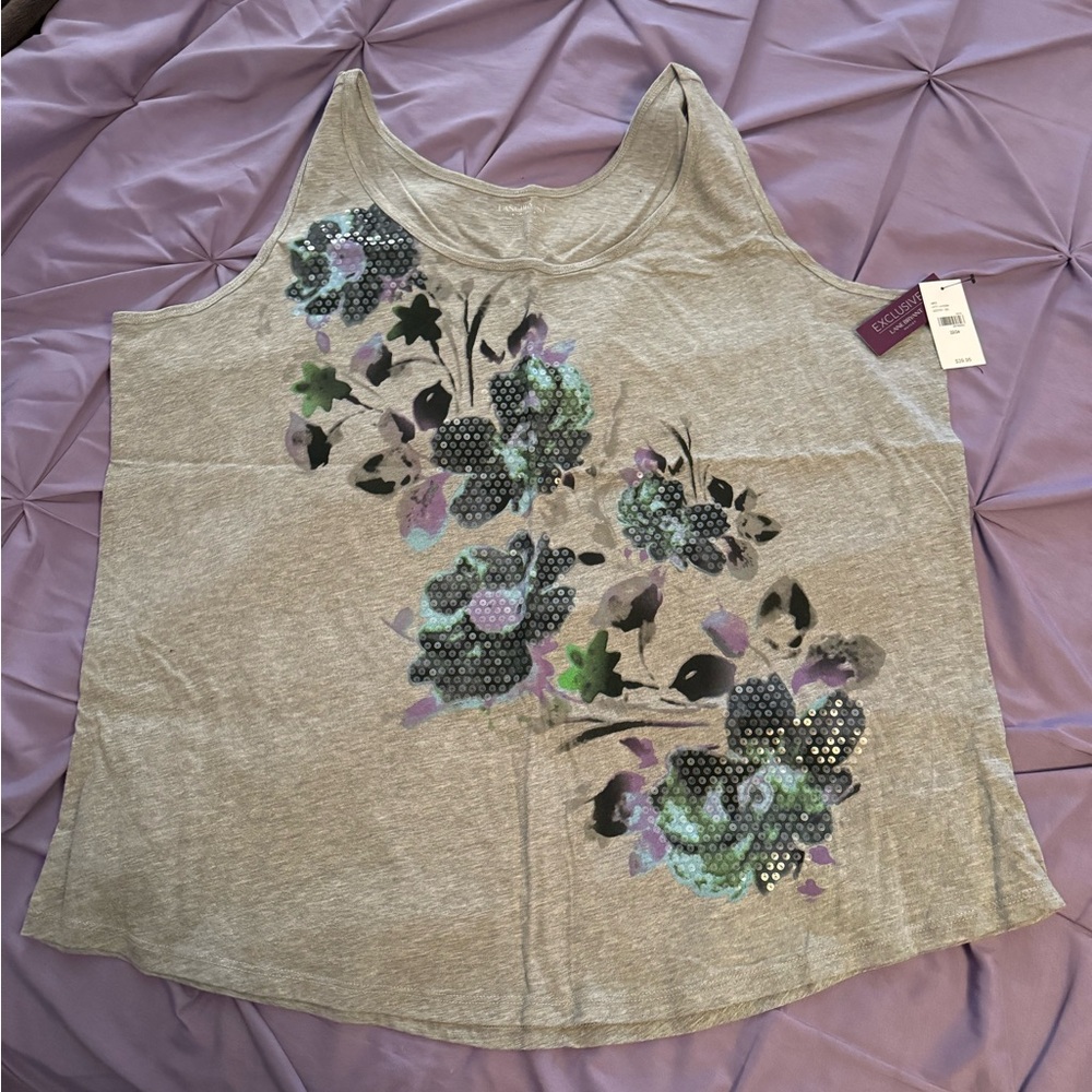 Lane Bryant Sequined Tank Top 22/24 NWT